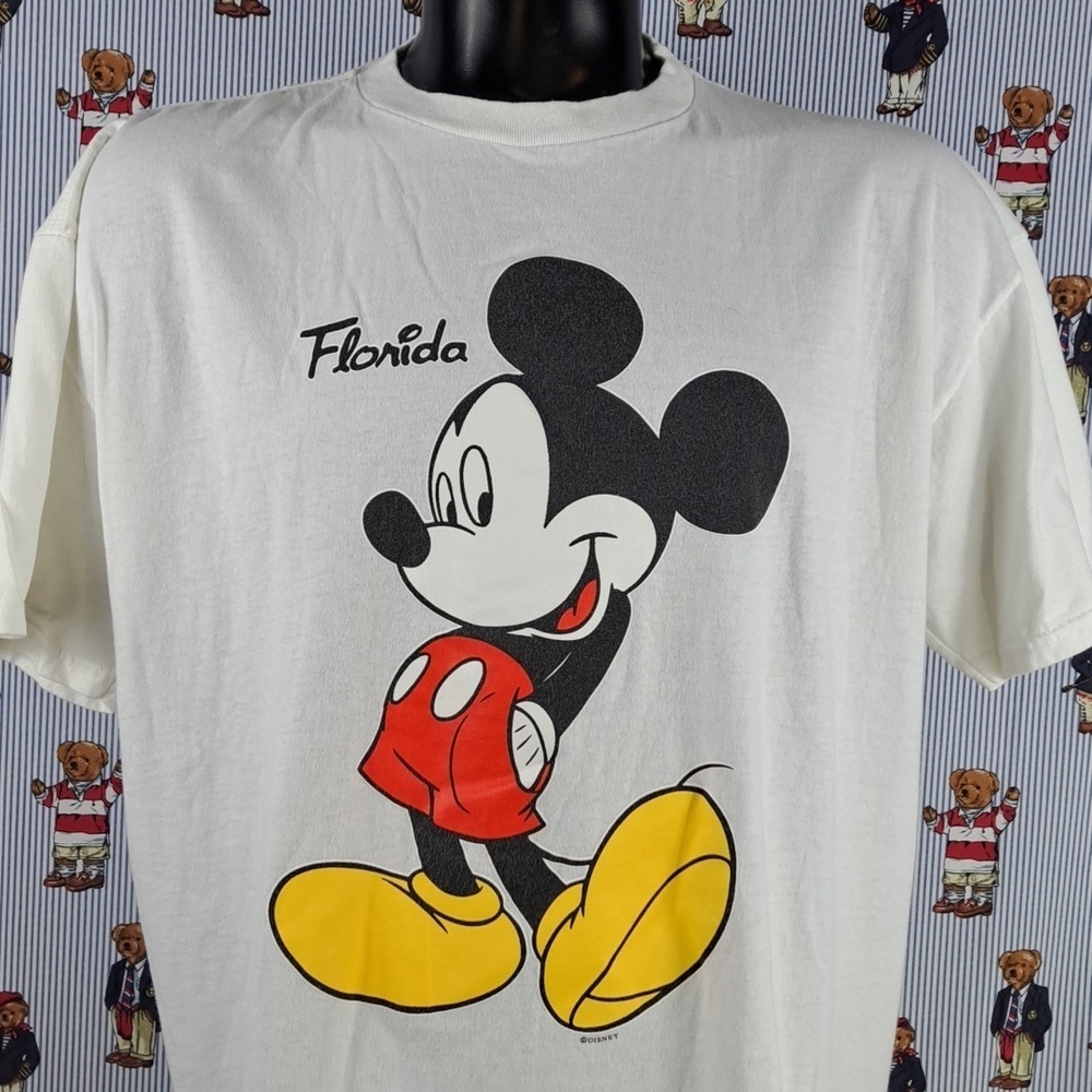 Disney's Mickey Mouse Florida character big logo graphic 3XL white t-shirt